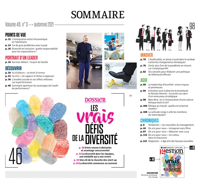 Sommaire numéro Automne (463) du magazine Gestion HEC Montréal